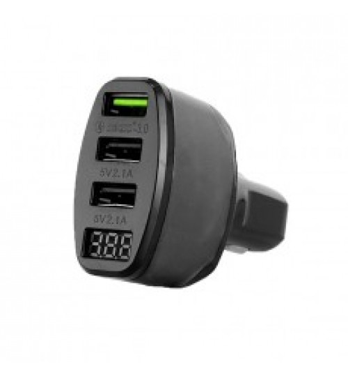 Fast Charge 3 USB's Charger with Voltmeter 060112